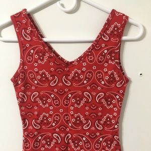 San Joy USA red tank top size small.